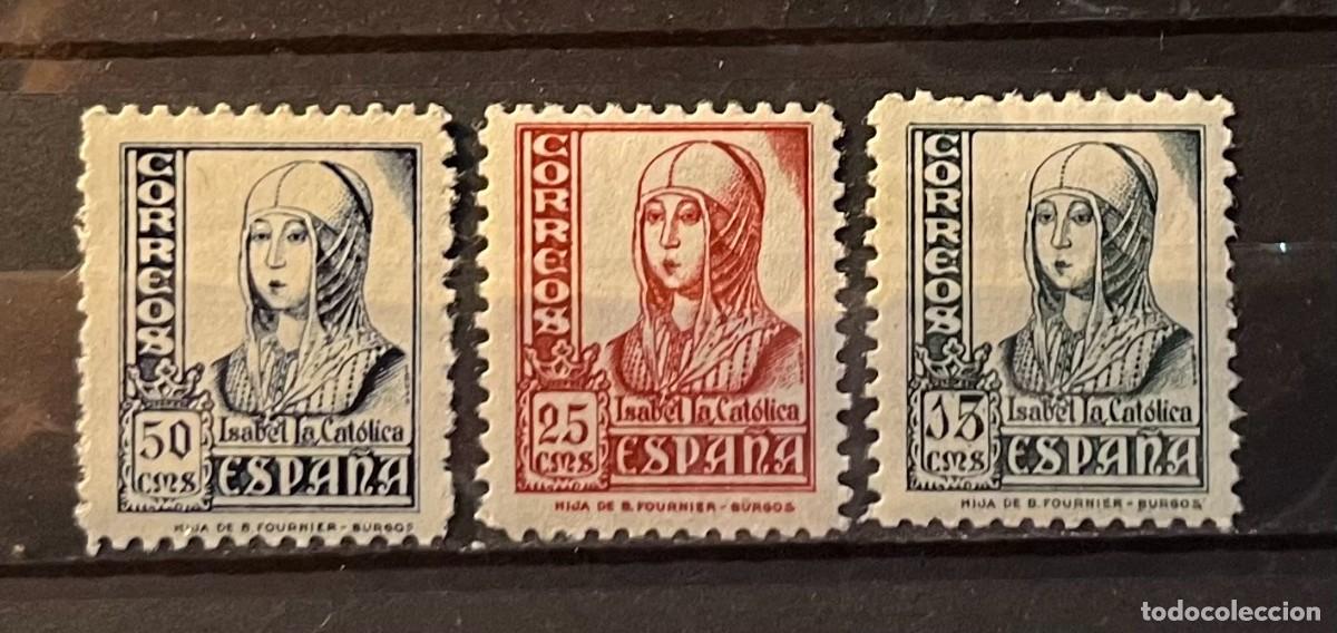 Sellos: 1940 Isabel la catolica MNH** centrados,goma,color