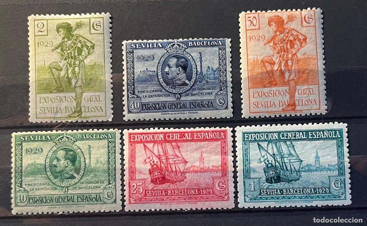 Sellos: 1929 Expo. sevilla-barcelona,MN** centrado,color,goma.1 lig.charnela