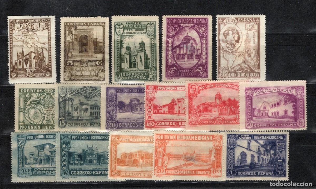 Sellos: Sellos Espa&ntilde;a a&ntilde;o 1930 EDIFIL 566/582* sellos originales en nuevo SERIE COMPL sin 581 con adherencia