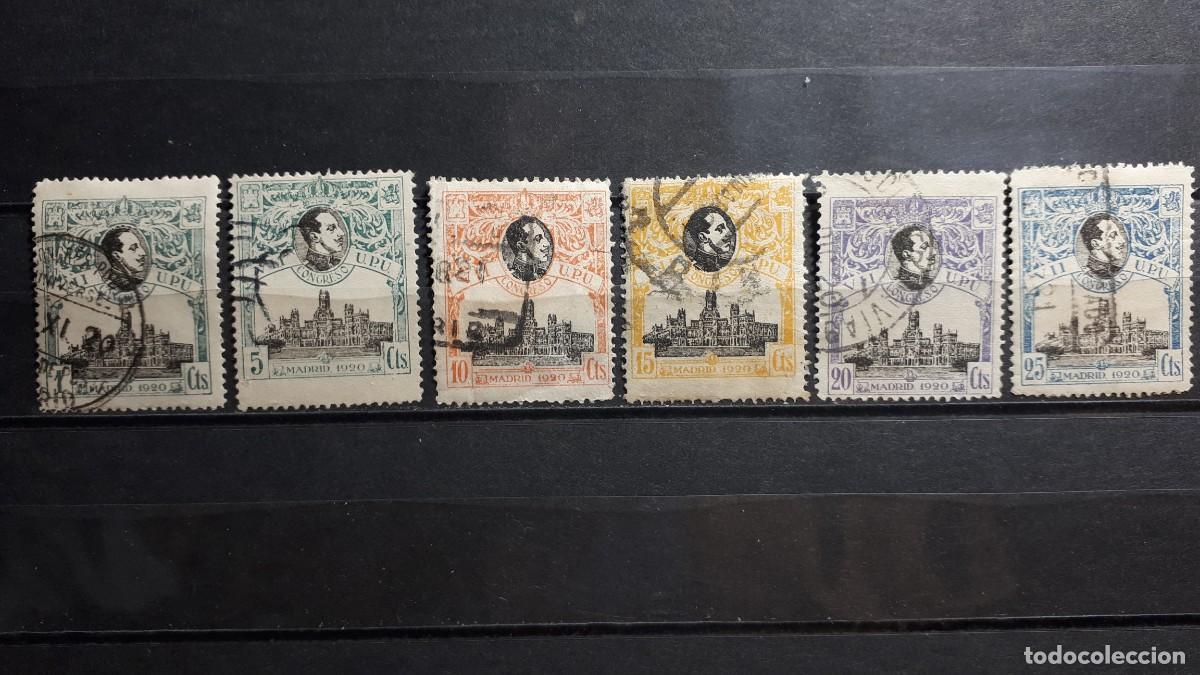 Sellos: ESPA&Ntilde;A. A&Ntilde;O 1920. &deg;. EDIFIL 297, 299/303