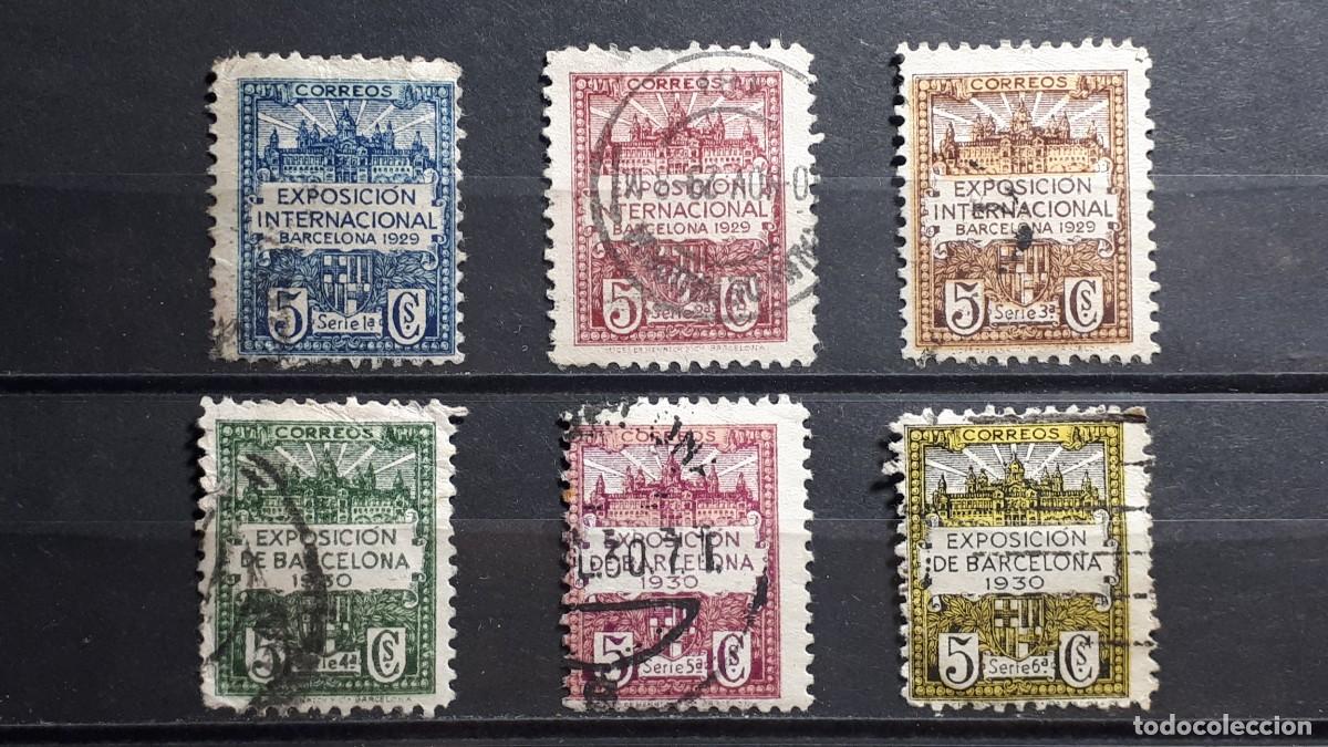 Sellos: ESPA&Ntilde;A. A&Ntilde;O 1929. &deg;. EDIFIL Barcelona 1/6