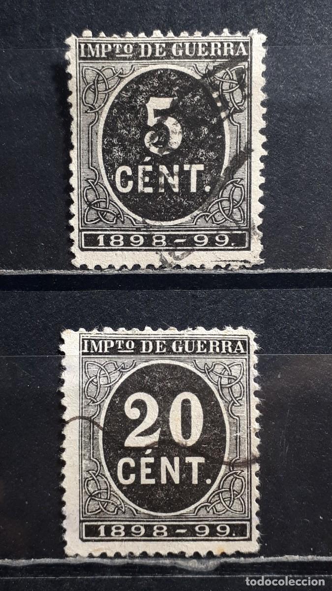 Sellos: ESPA&Ntilde;A. A&Ntilde;O 1898. &deg;. Edifil 236, 239
