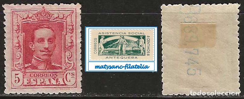 Sellos: ESPA&Ntilde;A 1922-1930. EDIFIL 312 VALOR DE 5 C &rdquo;ALFONSO XIII. TIPO VAQUER&rdquo;. VER DESCRIPCI&Oacute;N.