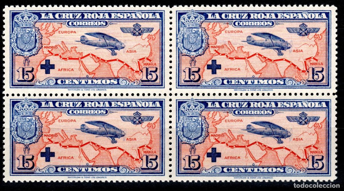 Sellos: EDIFIL 341 PRO CRUZ ROJA ESPA&Ntilde;OLA 1926 (BLOQUE DE 4). MNH **
