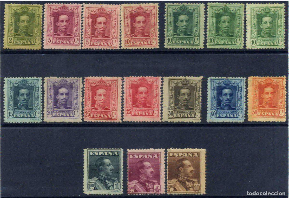 Sellos: Espa&ntilde;a 1922-1930 Alfonso XIII tipo Vaquer (serie completa, en nuevo)