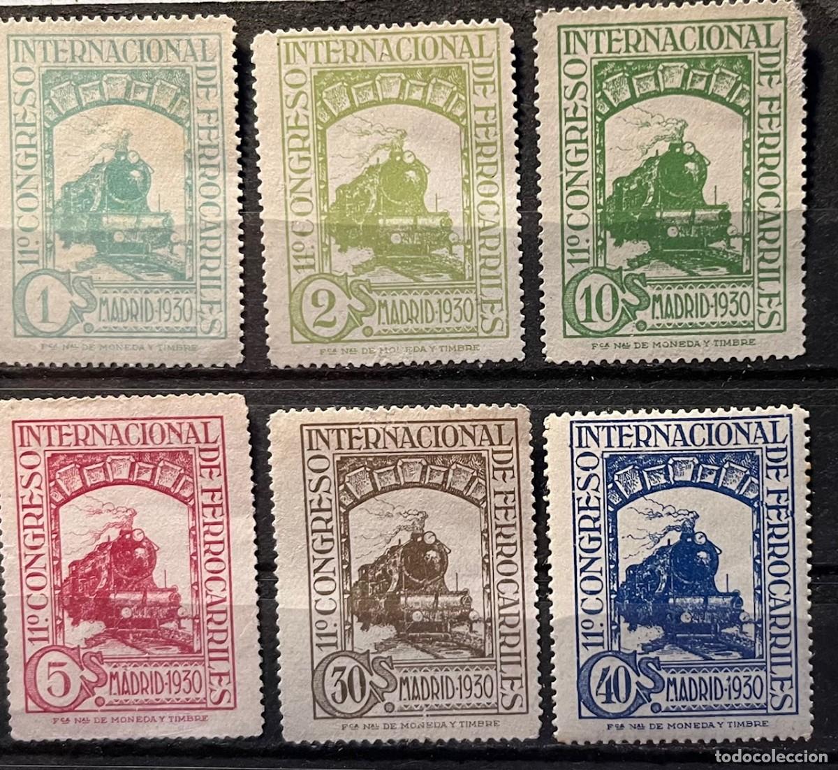Sellos: 1926 Congreso del ferrocarril MNH** sin goma,centrados color numerados,autenticos