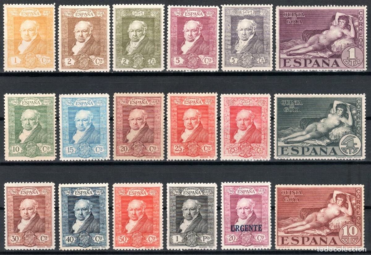 Sellos: EDIFIL 499-516 QUINTA DE GOYA 1930 (SERIE COMPLETA). VALOR CAT&Aacute;LOGO: 95 &euro;. MNH ** (SALIDA: 0,01 &euro;).