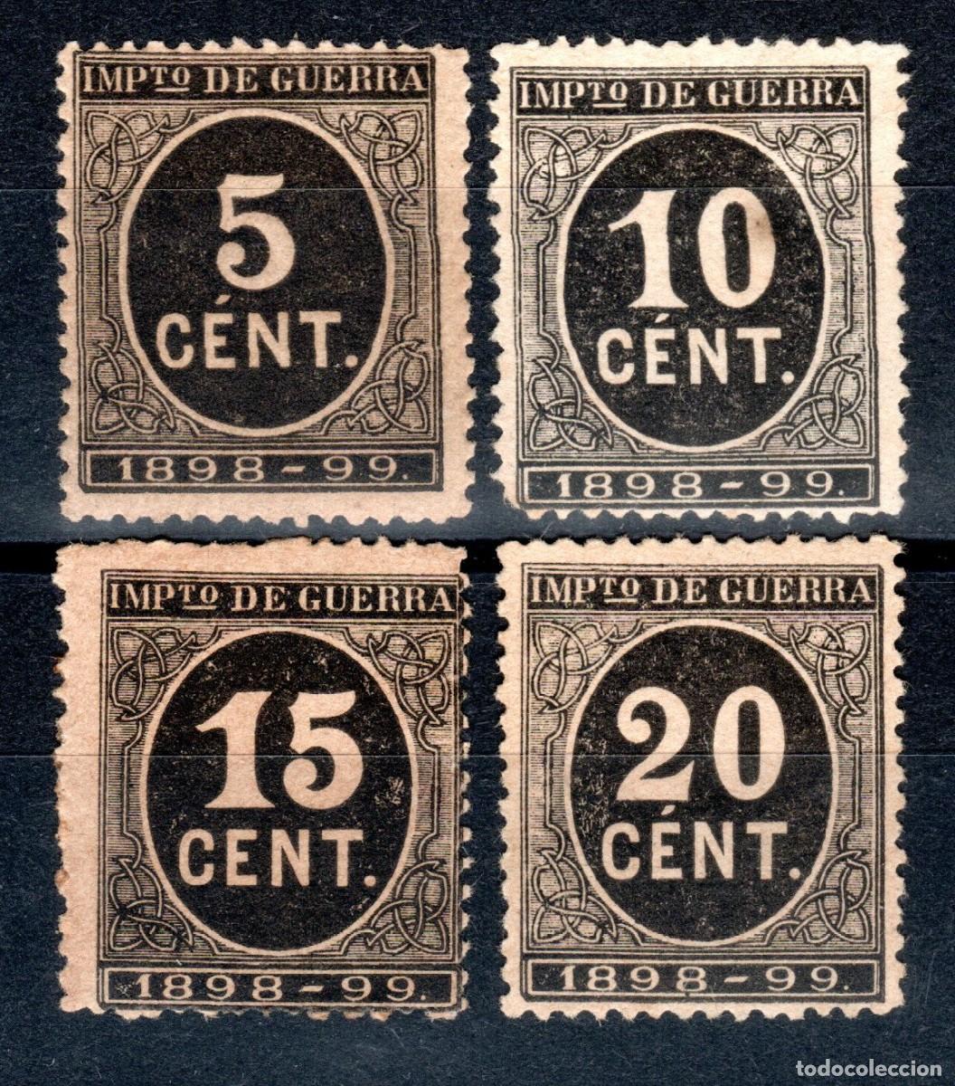 Sellos: EDIFIL 236-239 CIFRAS 1898-1899. IMPUESTO DE GUERRA.VALOR CAT&Aacute;LOGO: 102 &euro;. MNH **