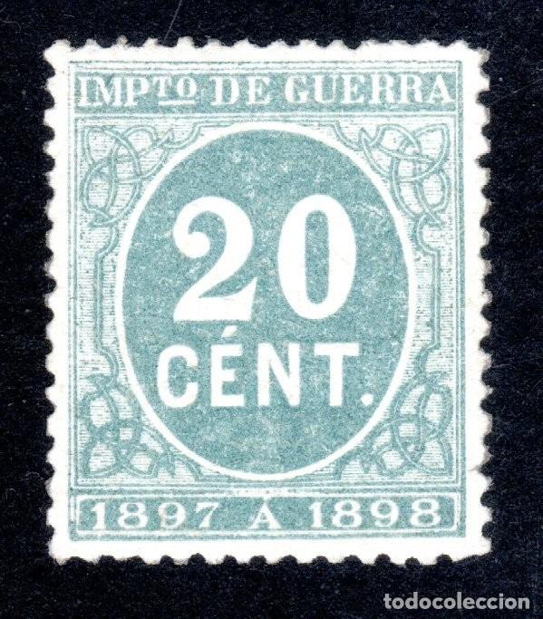 Sellos: EDIFIL 235 CIFRAS 1897-1898. SELLOS DE IMPUESTO DE GUERRA. CENTRADO DE LUJO. CAT&Aacute;LOGO: 25 &euro;. MNH **