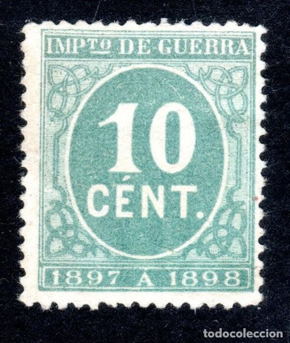 Sellos: EDIFIL 233 CIFRAS 1897-1898. SELLOS DE IMPUESTO DE GUERRA. VALOR CAT&Aacute;LOGO: 5,50 &euro;. MNG.
