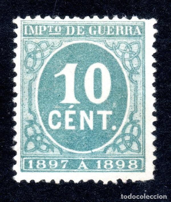 Sellos: EDIFIL 233 CIFRAS 1897-1898. SELLOS DE IMPUESTO DE GUERRA. VALOR CAT&Aacute;LOGO: 5,50 &euro;. MNG.