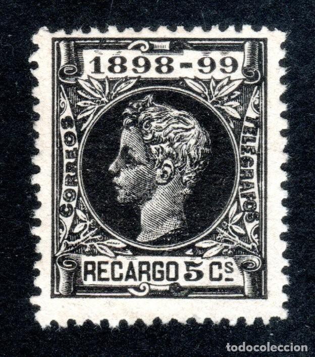 Sellos: EDIFIL 240 ALFONSO XIII. IMPUESTO DE GUERRA 1898-1899. CENTRADO DE LUJO. VALOR CAT&Aacute;LOGO: 29 &euro;. MNG.