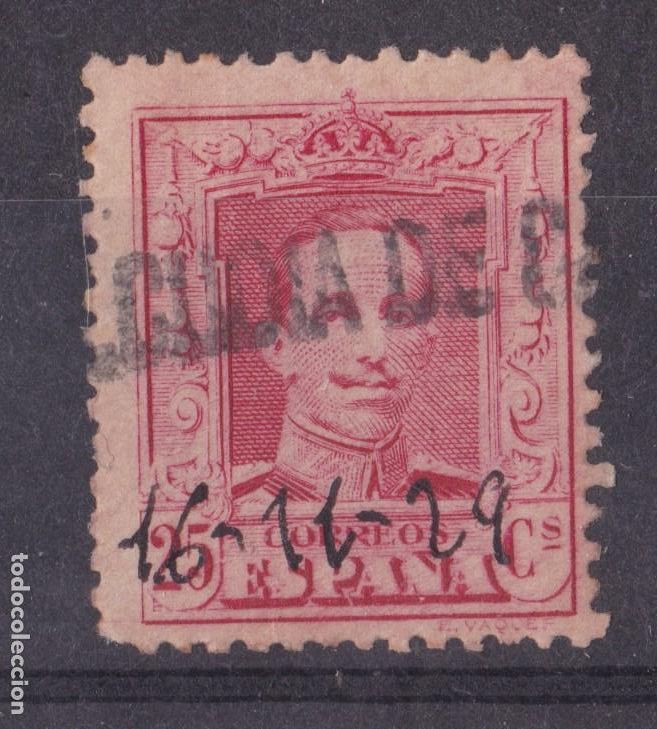 Sellos: AA3- Alfonso XIII Vaquer Matasellos Carter&iacute;a Lineal ALCUDIA de CARLET (Valencia) y Fecha Manuscrit