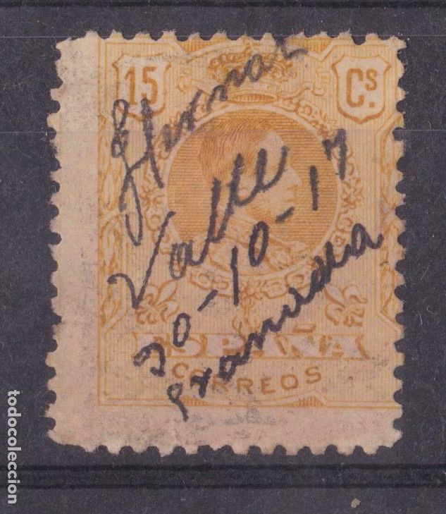 Sellos: AA3- Alfonso XIII Medall&oacute;n Matasellos Carter&iacute;a Manuscrita HERNAN-VALLE Granada