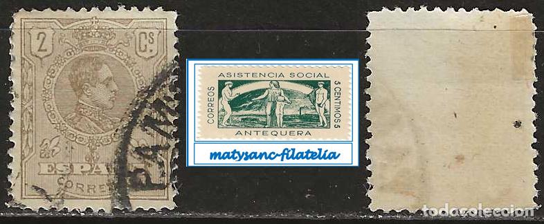 Sellos: ESPA&Ntilde;A 1909-1922. EDIFIL 267. VALOR DE 2 C &rdquo;ALFONSO XIII. TIPO MEDALL&Oacute;N&rdquo;. USADO.