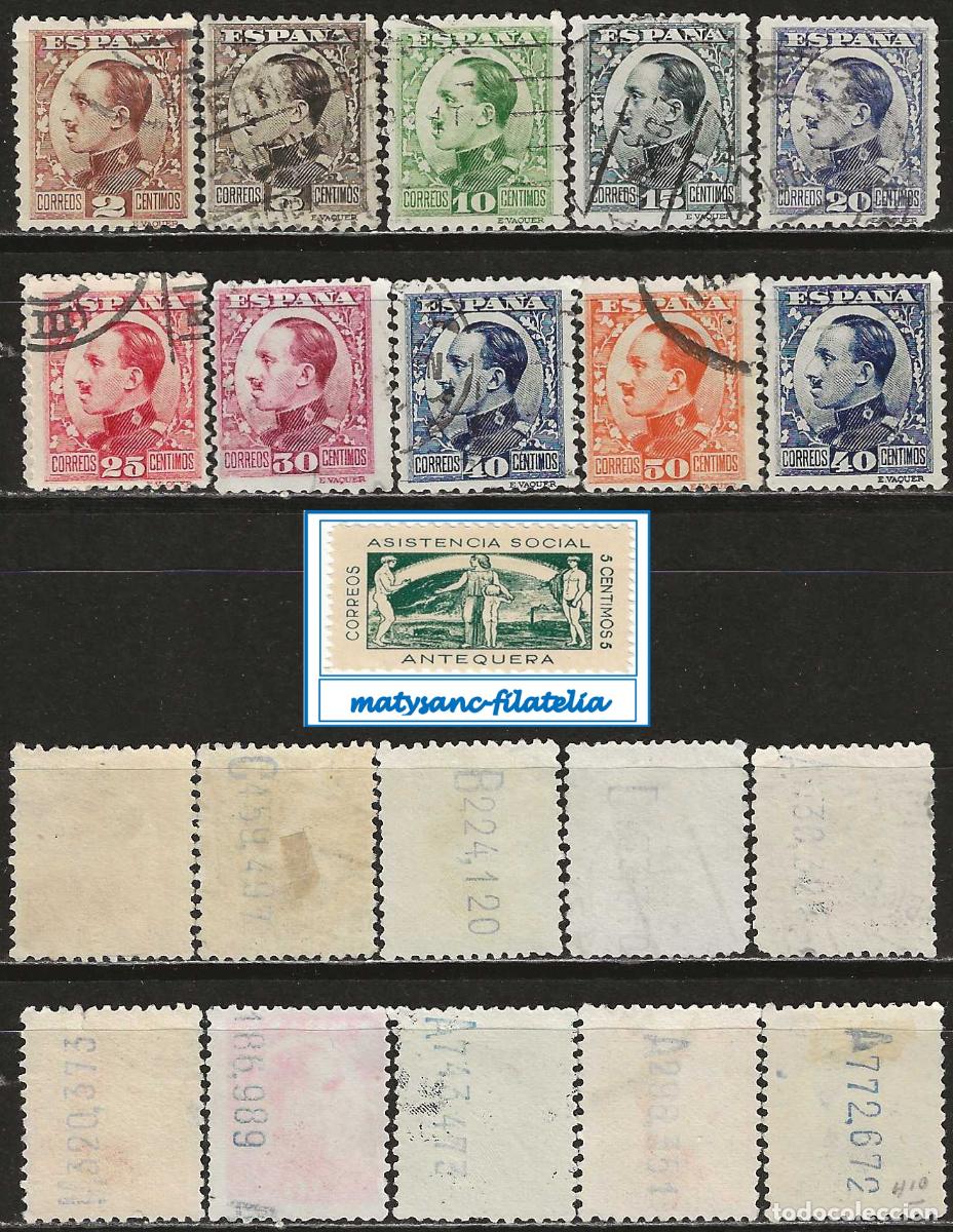 Briefmarken: ESPA&Ntilde;A 1930-1931-. EDIFIL 490/498+497A. SERIE COMPLETA &rdquo;ALFONSO XIII TIPO VAQUER&rdquo;. USADA. L1