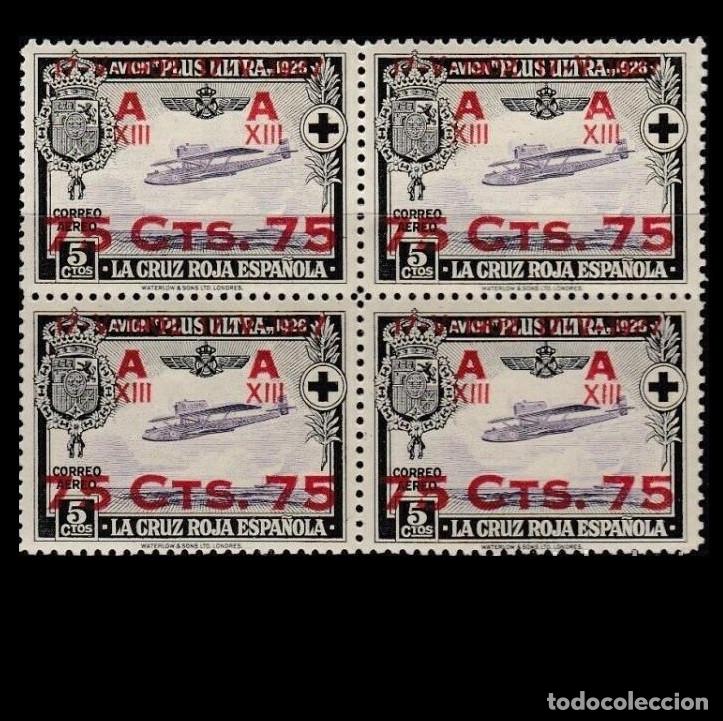 Selos: Edifil 388 en bloque de 4 MNH sellos nuevos ** Espa&ntilde;a 1927 XXV Aniversario Jura Constitucion