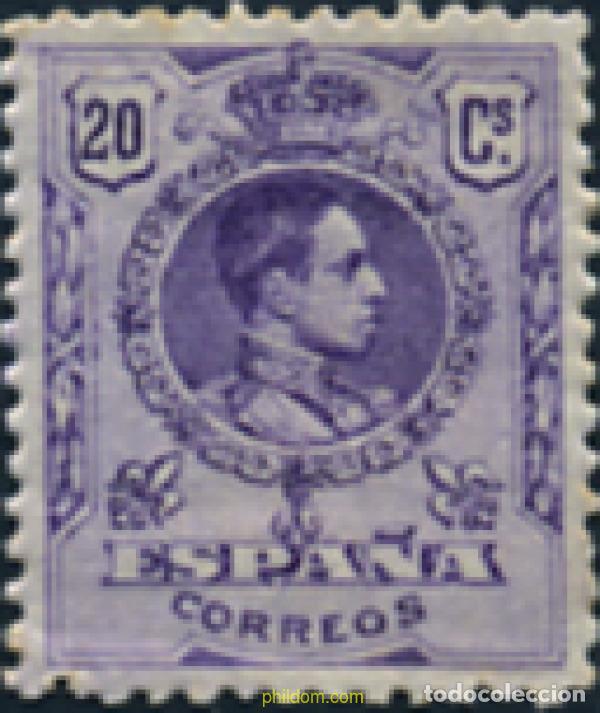 Sellos: 210150 HINGED ESPA&Ntilde;A 1909 ALFONSO XIII