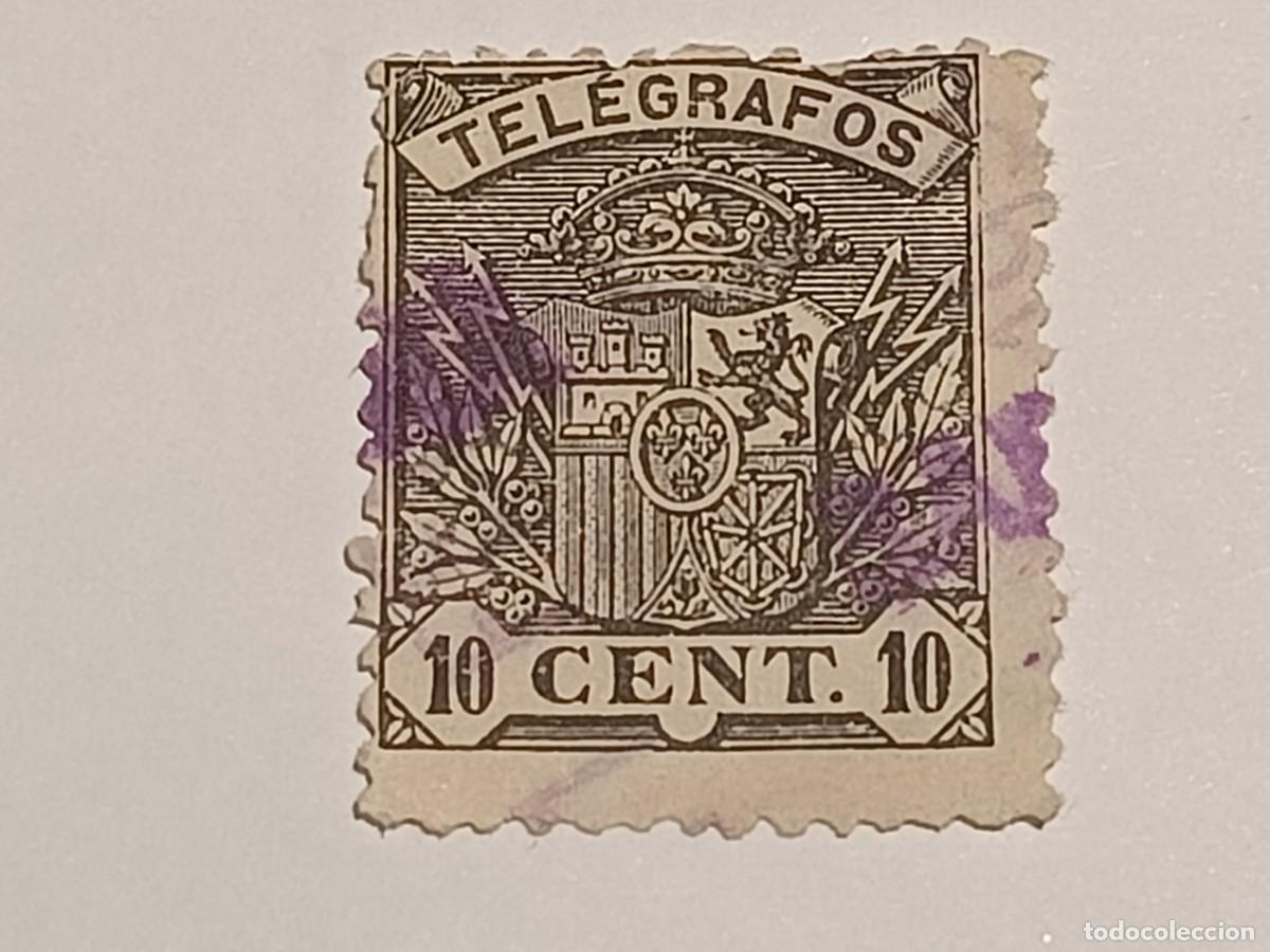 Sellos: Sello de Espa&ntilde;a. Tel&eacute;grafos. 10 centimos. 1921