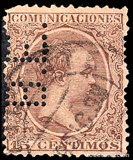 Sellos: Alicante - Edi o 219 - Perforado &rdquo;B.E.&rdquo; (banco)