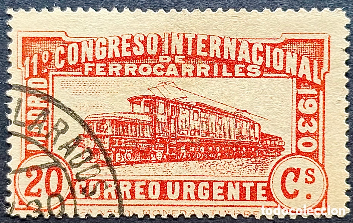 Sellos: 1930 - Espa&ntilde;a - Alfonso XIII - Ferrocarriles -