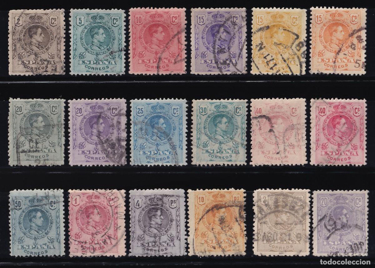 Sellos: ESPA&Ntilde;A, 1909-1920 EDIFIL N&ordm; 267 / 280, 289 / 290, Alfonso XIII. Tipo Medall&oacute;n