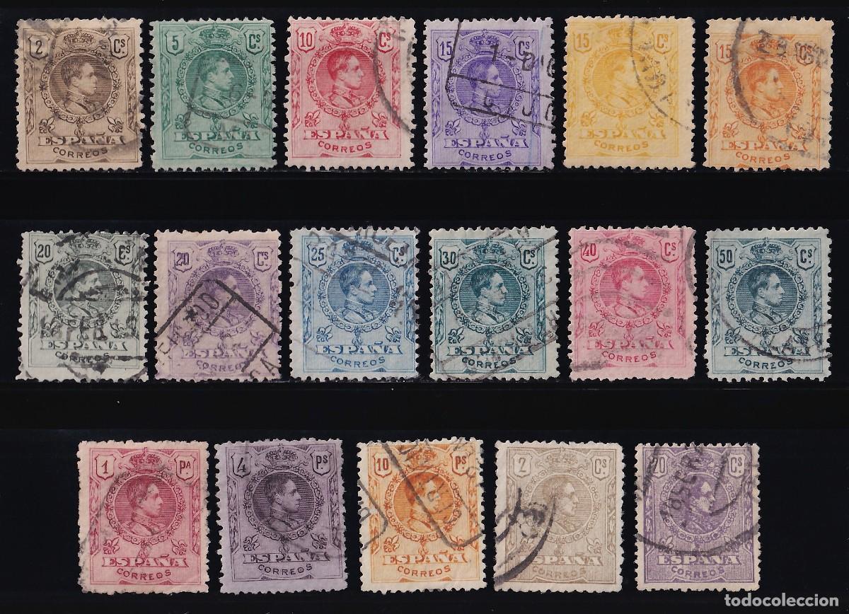 Sellos: ESPA&Ntilde;A, 1909-1920 EDIFIL N&ordm; 267 / 280, 289 / 290, Alfonso XIII. Tipo Medall&oacute;n