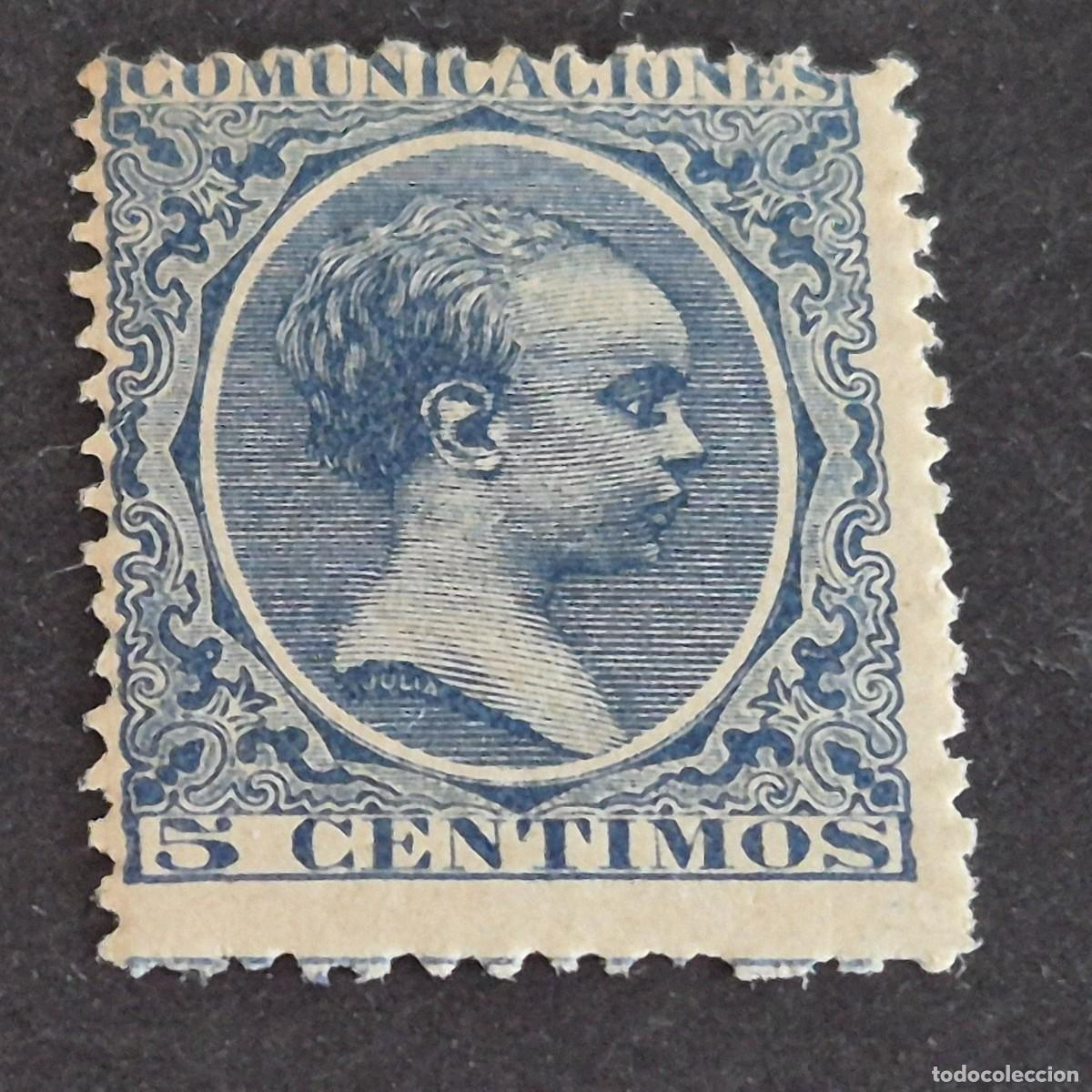 Sellos: ESPA&Ntilde;A, 1889, ALFONSO XIII, EDIFIL 215*, NUEVO, GOMA, FIJASELLO, ( LOTE AR )