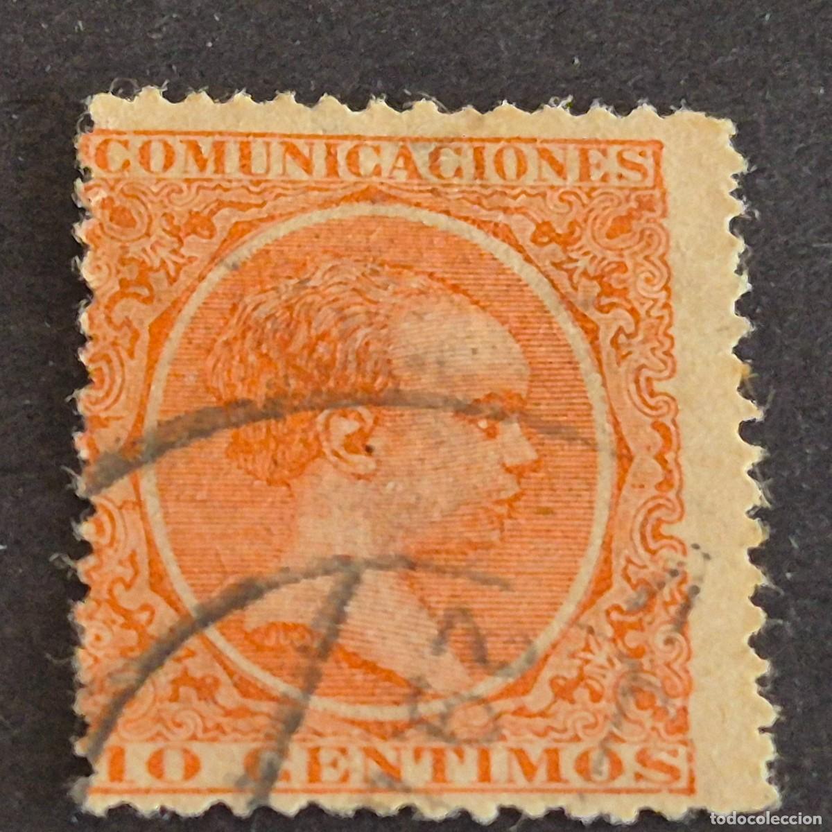 Sellos: ESPA&Ntilde;A, 1889, ALFONSO XIII, EDIFIL 218, MATASELLO FECHADOR, ( LOTE AR )
