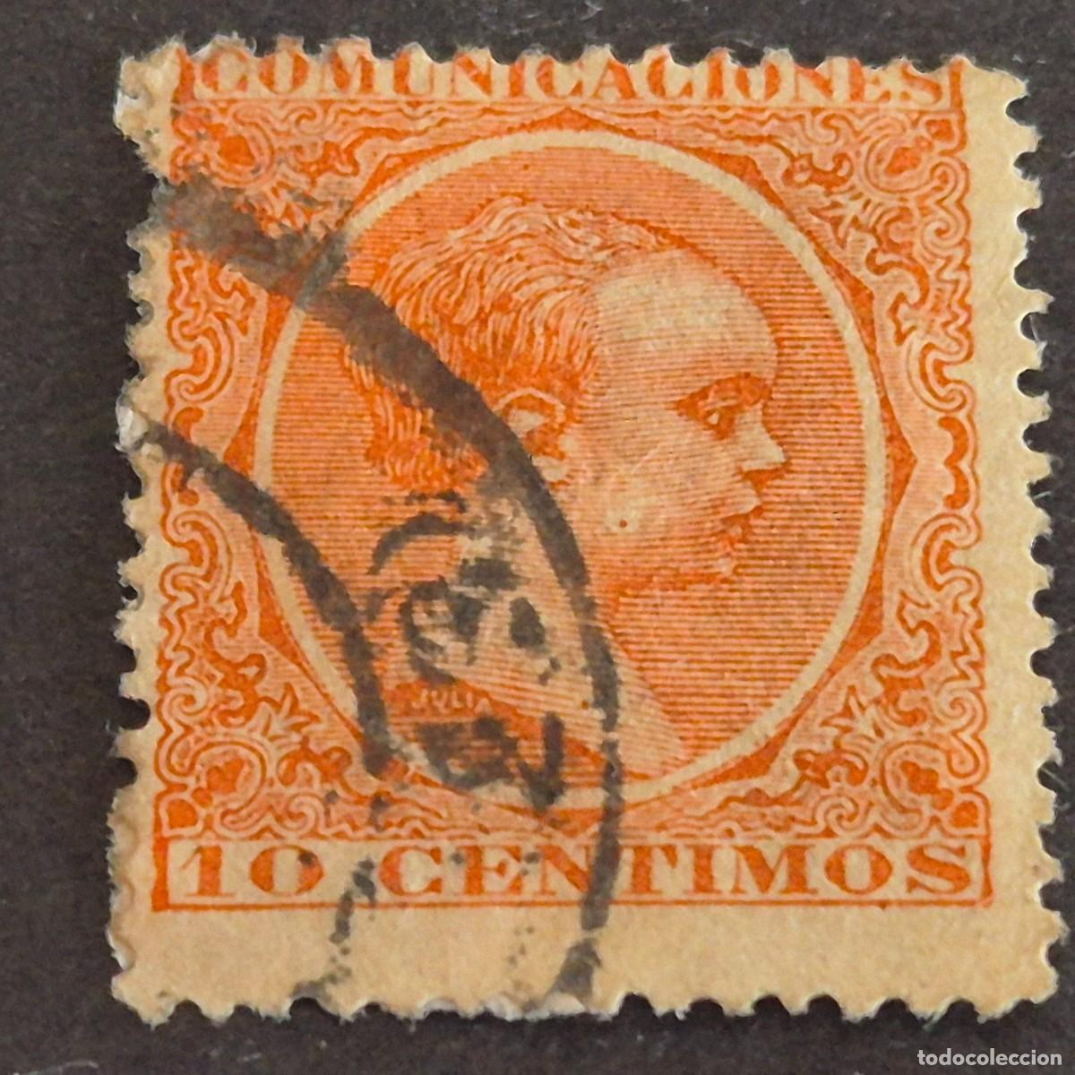 Sellos: ESPA&Ntilde;A, 1889, ALFONSO XIII, EDIFIL 218, MATASELLO FECHADOR, ( LOTE AR )