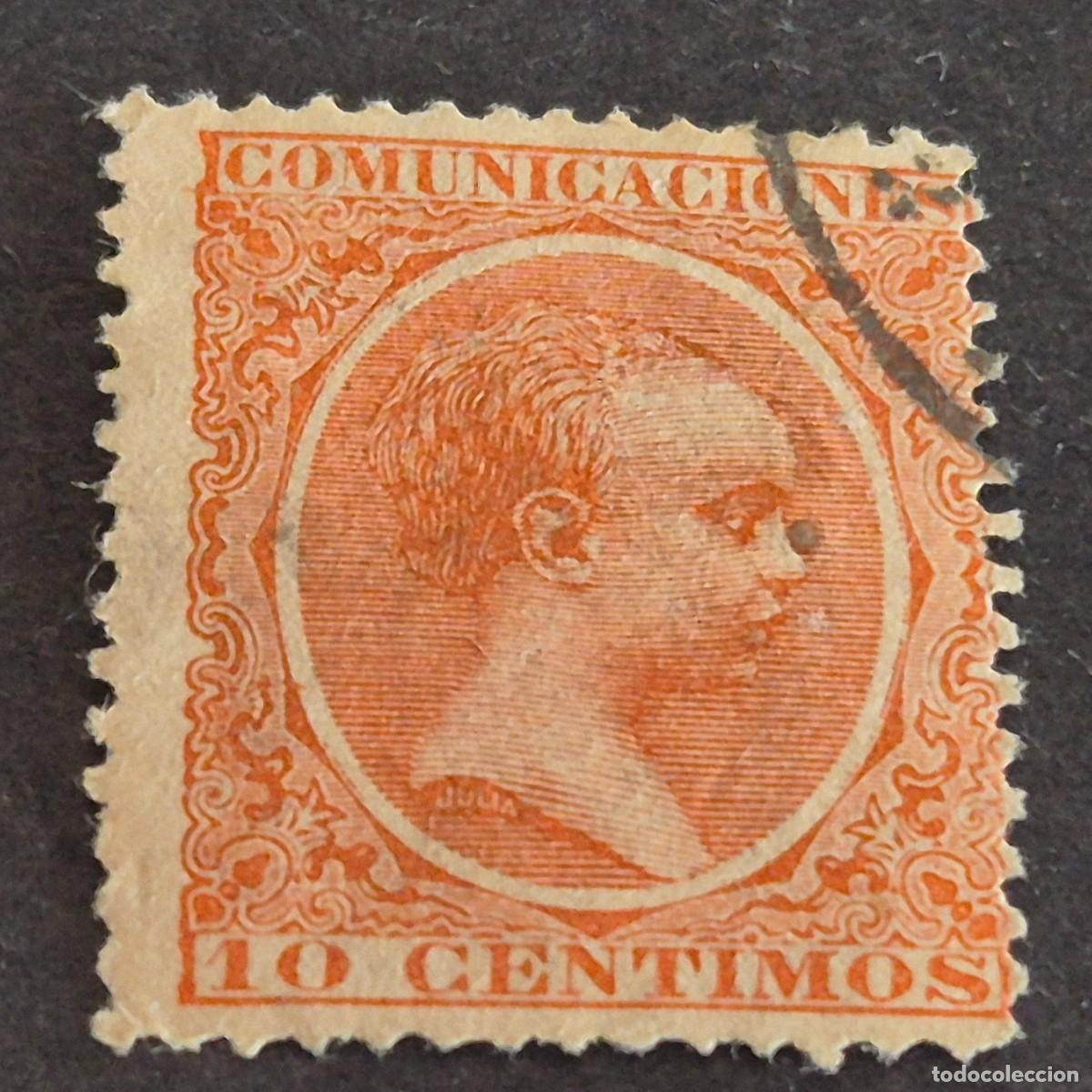 Sellos: ESPA&Ntilde;A, 1889, ALFONSO XIII, EDIFIL 218, USADO, ( LOTE AR )