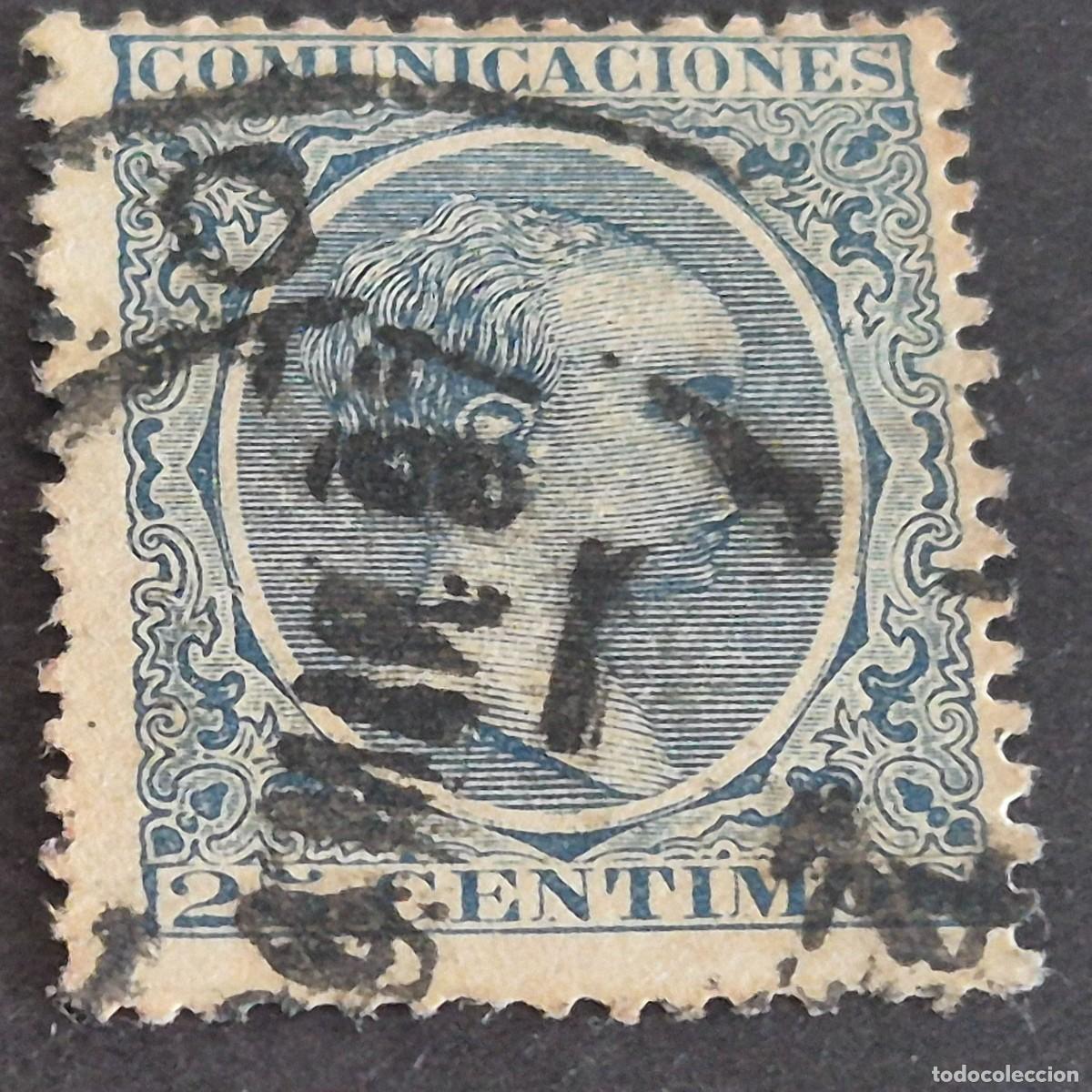 Sellos: ESPA&Ntilde;A, 1889, ALFONSO XIII, EDIFIL 221, MATASELLO FECHADOR, ( LOTE AR )
