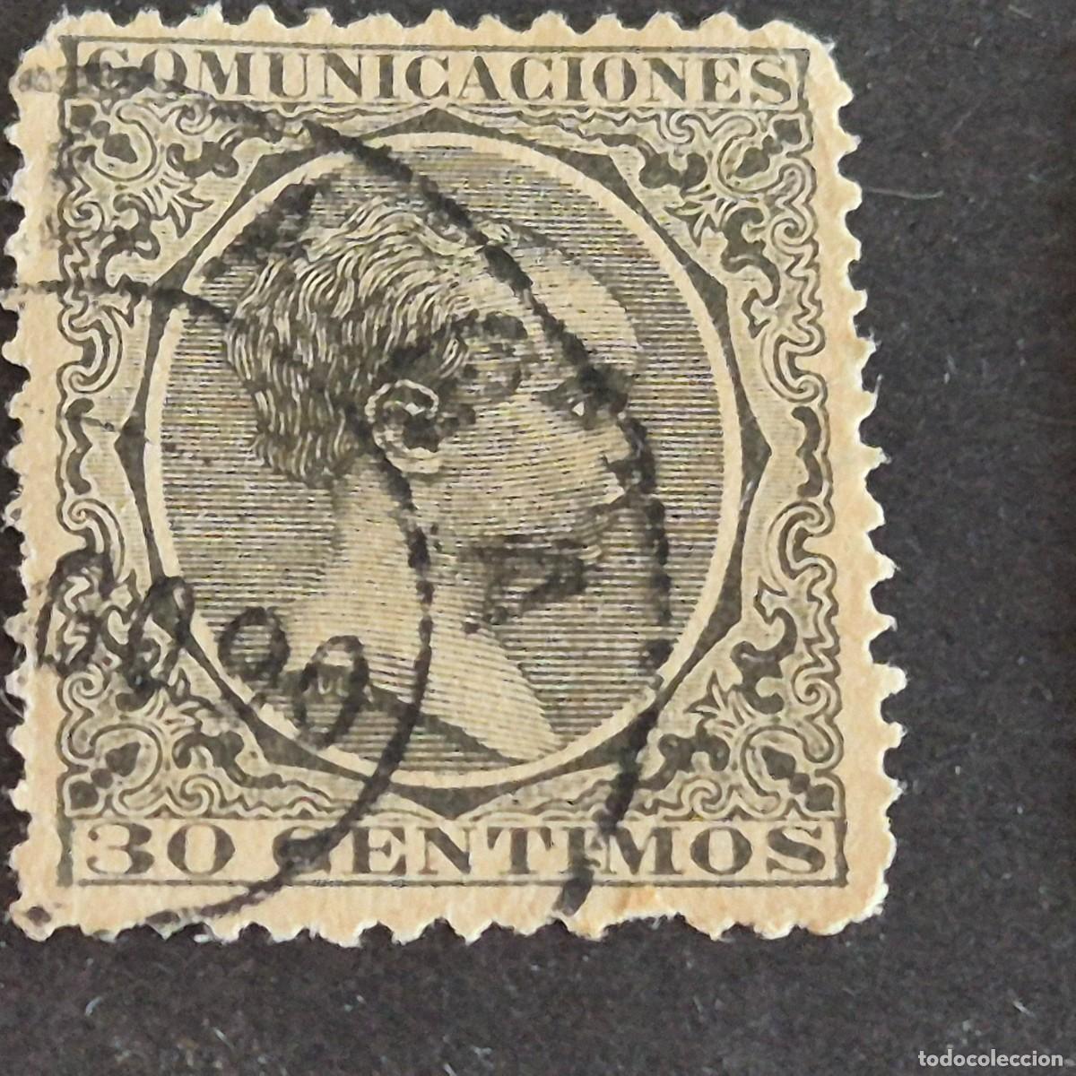 Sellos: ESPA&Ntilde;A, 1889, ALFONSO XIII, EDIFIL 222, MATASELLO FECHADOR, ( LOTE AR )