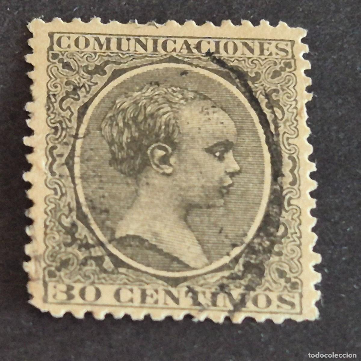 Sellos: ESPA&Ntilde;A, 1889, ALFONSO XIII, EDIFIL 222, MATASELLO FECHADOR, ( LOTE AR )