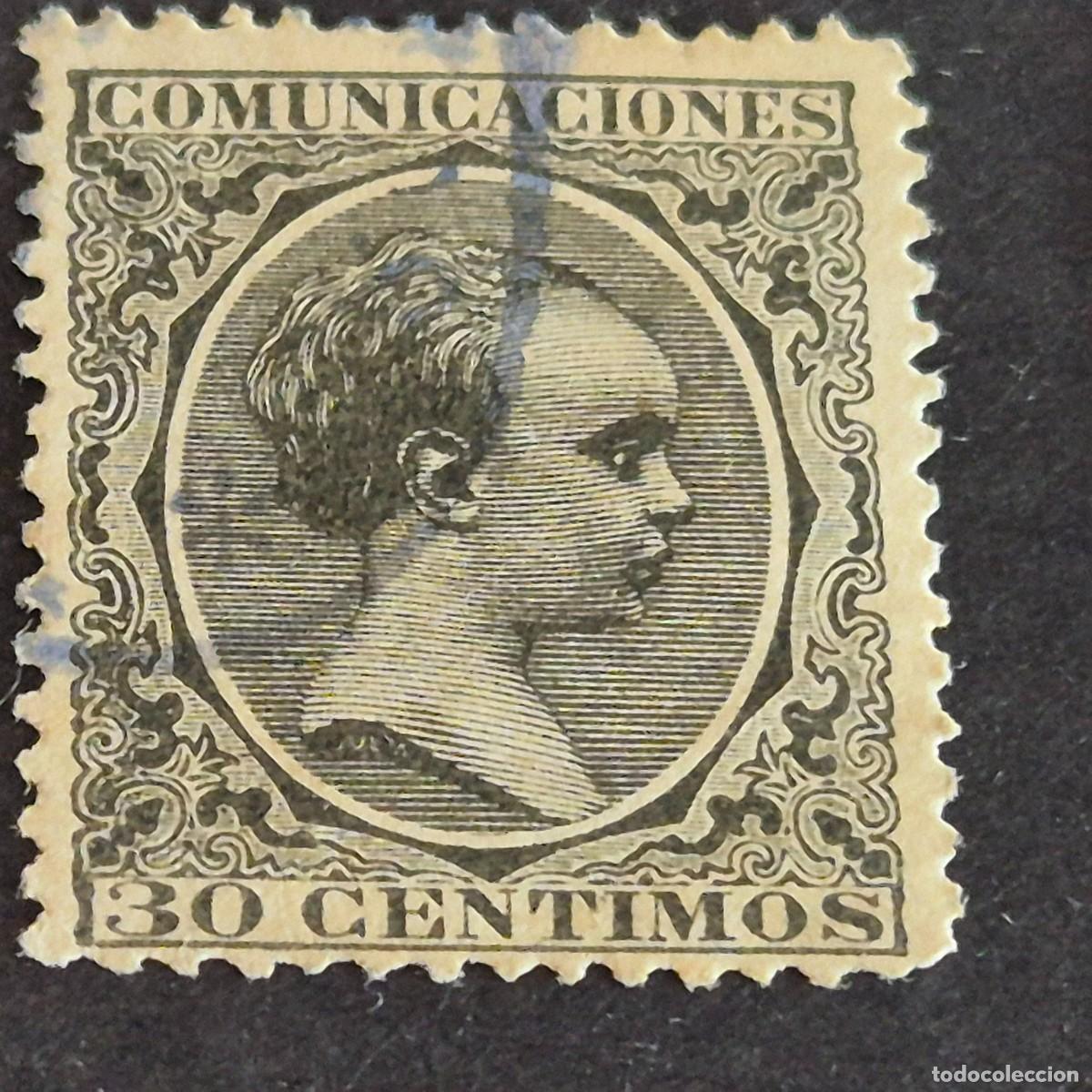 Sellos: ESPA&Ntilde;A, 1889, ALFONSO XIII, EDIFIL 222, MATASELLO FECHADOR, ( LOTE AR )