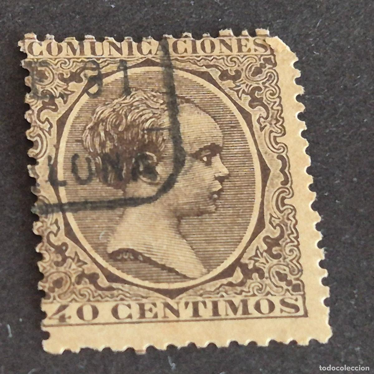 Sellos: ESPA&Ntilde;A, 1889, ALFONSO XIII, EDIFIL 223, MATASELLO FECHADOR, ( LOTE AR )