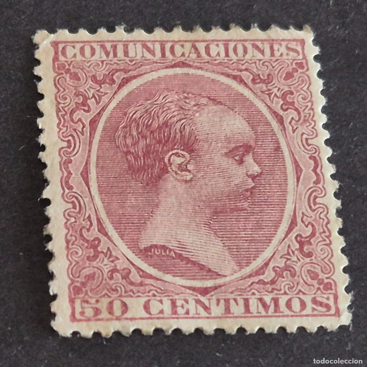 Sellos: ESPA&Ntilde;A, 1889, ALFONSO XIII, EDIFIL 224*, NUEVO, GOMA, FIJASELLO, ( LOTE AR )