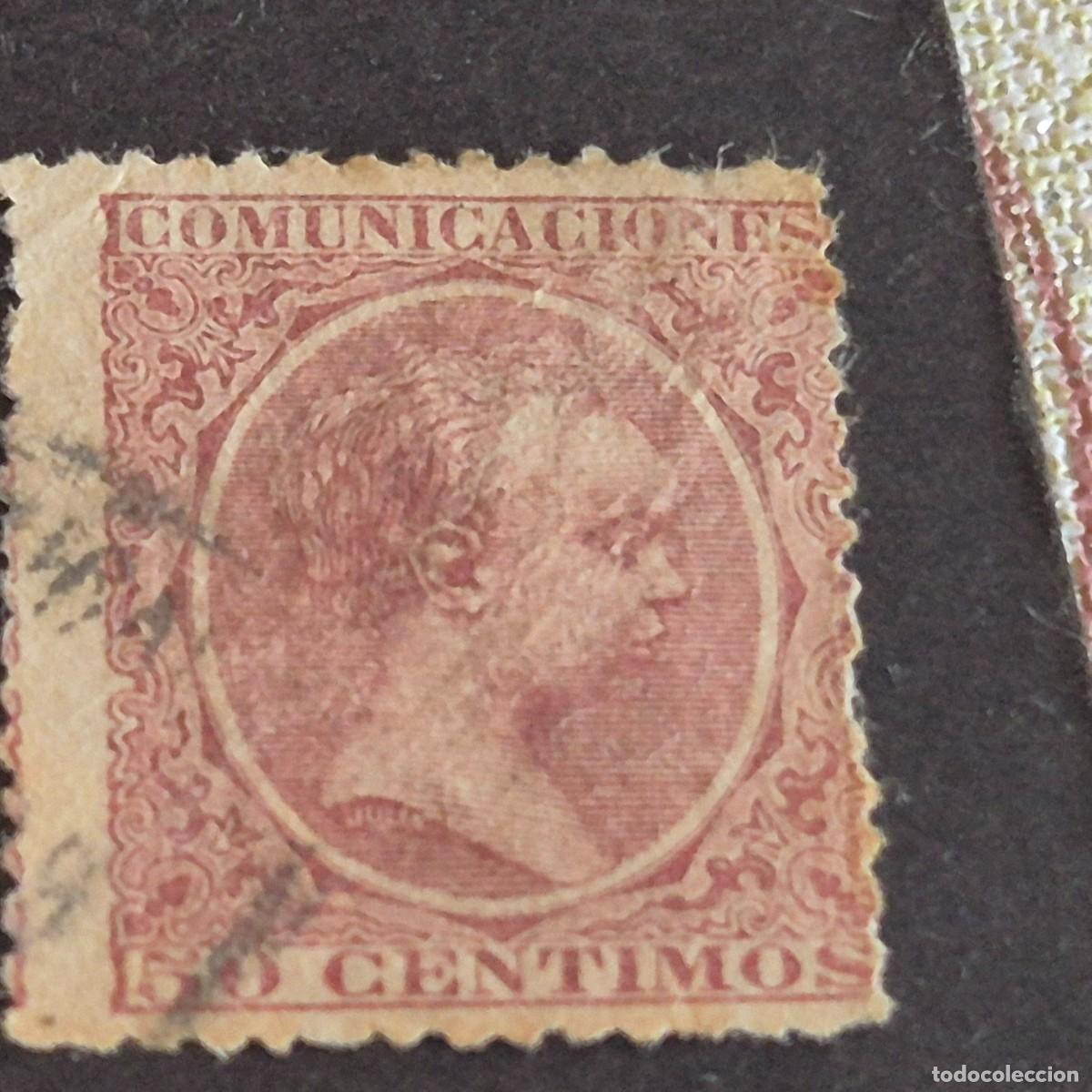 Sellos: ESPA&Ntilde;A, 1889, ALFONSO XIII, EDIFIL 224, MATASELLO FECHADOR, ( LOTE AR )