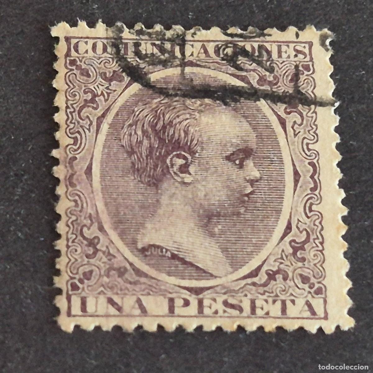 Sellos: ESPA&Ntilde;A, 1889, ALFONSO XIII, EDIFIL 226, MATASELLO FECHADOR, ( LOTE AR )