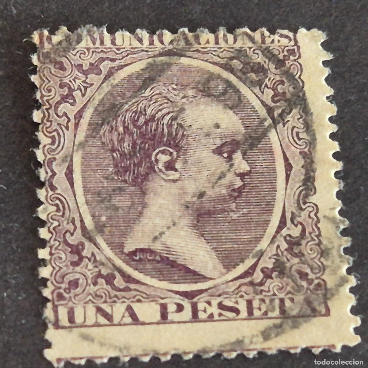 Sellos: ESPA&Ntilde;A, 1889, ALFONSO XIII, EDIFIL 226, MATASELLO FECHADOR, ( LOTE AR )