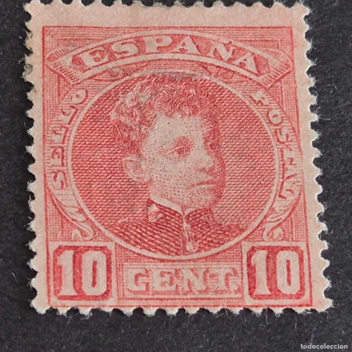 Sellos: ESPA&Ntilde;A, 1901, ALFONSO XIII, TIPO CADETE, EDIFIL 243, NUEVO SIN GOMA, DOBLEZ, ( LOTE AR )