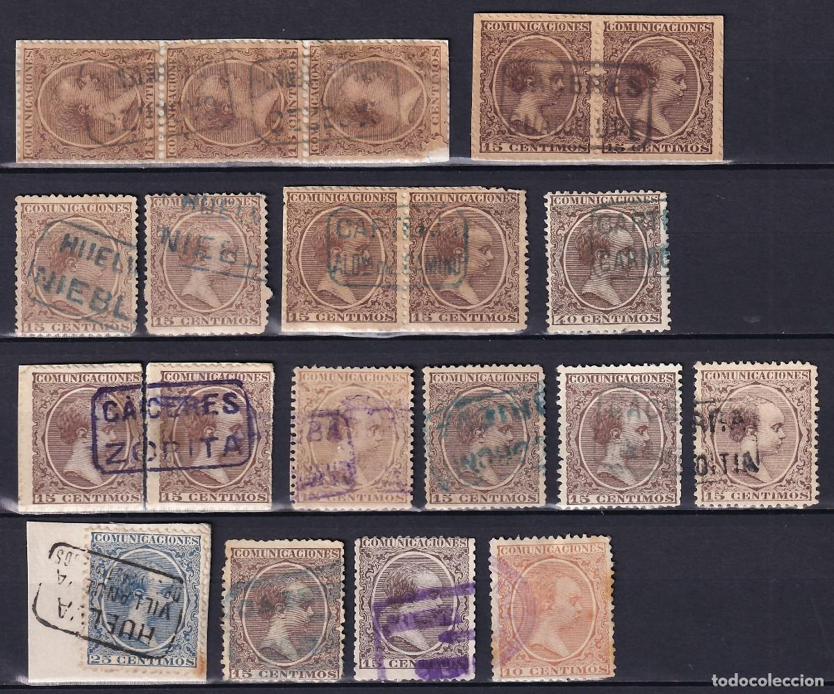 Sellos: ESPA&Ntilde;A, 1889-1901 , Distintos valores, Tipo Pel&oacute;n, [Mat. Carter&iacute;as.]