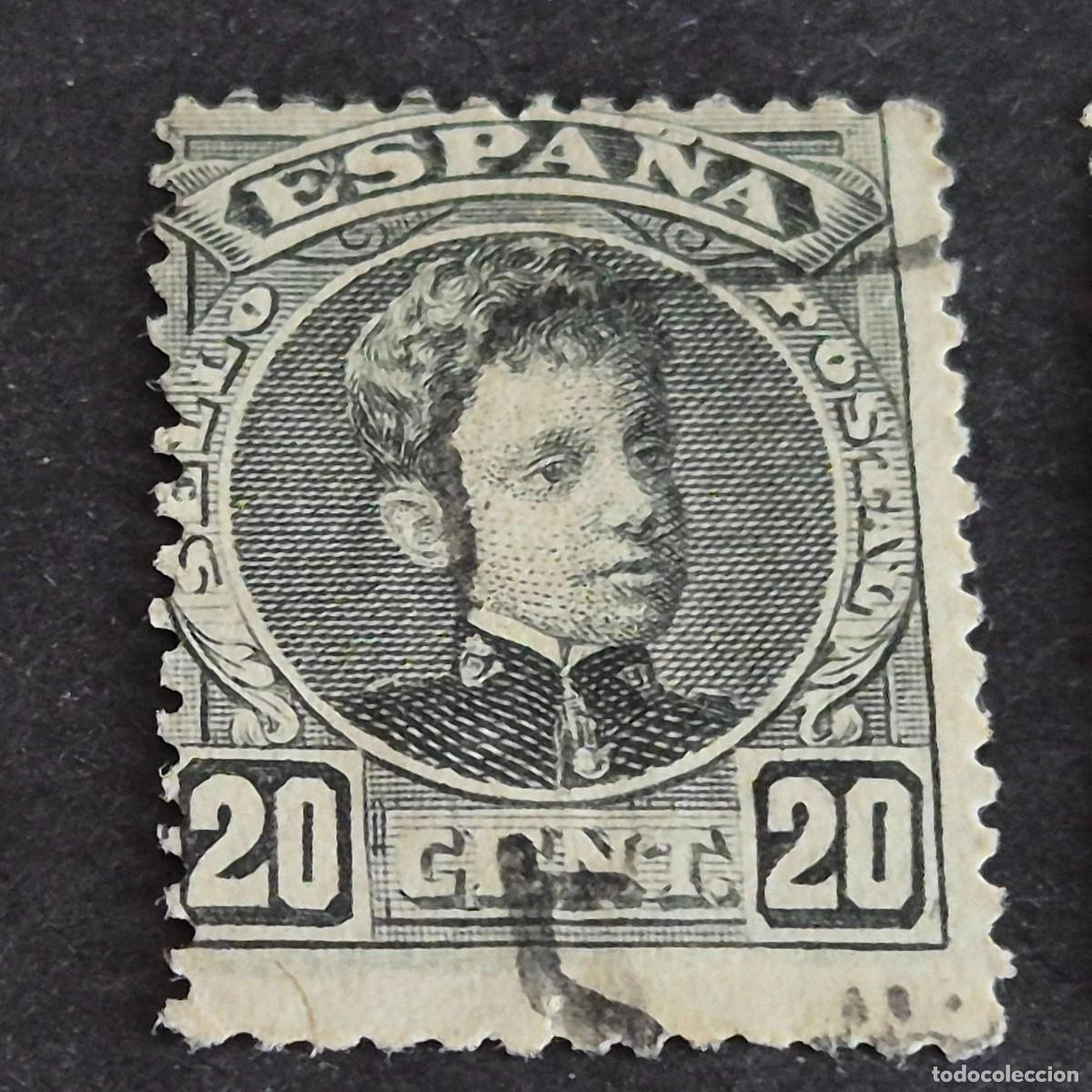 Sellos: ESPA&Ntilde;A, 1901, ALFONSO XIII, EDIFIL 247, MATASELLO FECHADOR, (LOTE AR)