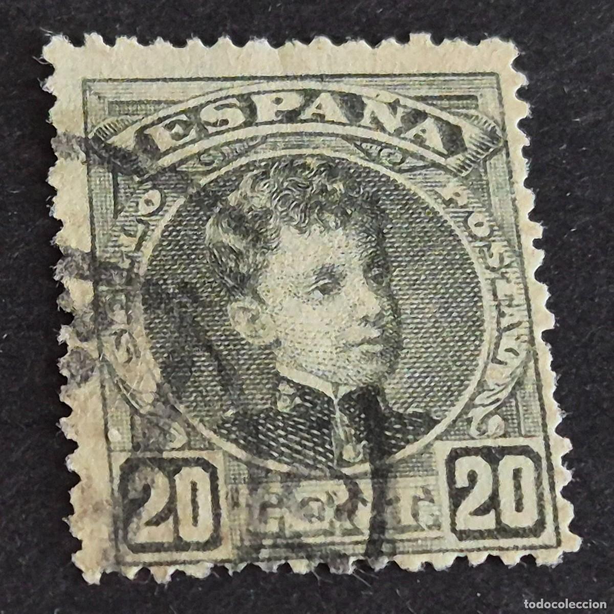Sellos: ESPA&Ntilde;A, 1901, ALFONSO XIII, EDIFIL 247, MATASELLO FECHADOR, (LOTE AR)