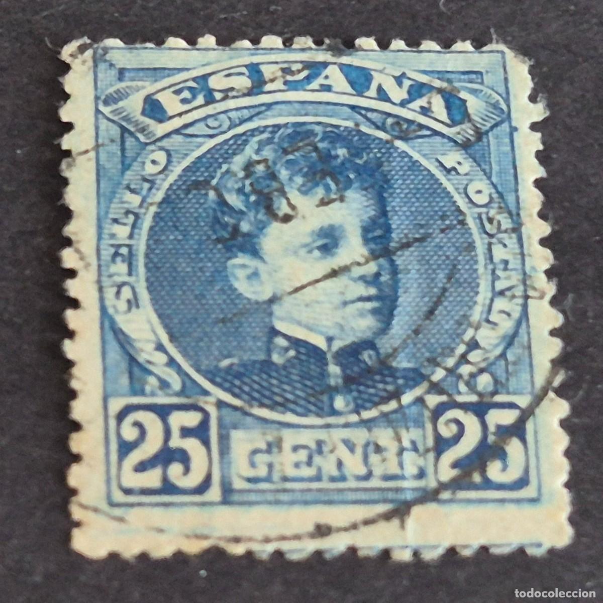 Sellos: ESPA&Ntilde;A, 1901, ALFONSO XIII, EDIFIL 248, MATASELLO FECHADOR, (LOTE AR)