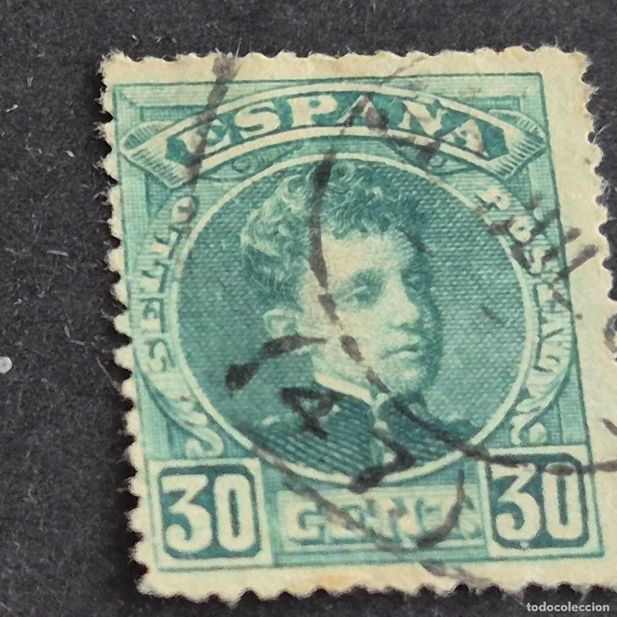 Sellos: ESPA&Ntilde;A, 1901, ALFONSO XIII, EDIFIL 249, MATASELLO FECHADOR, ( LOTE AR )