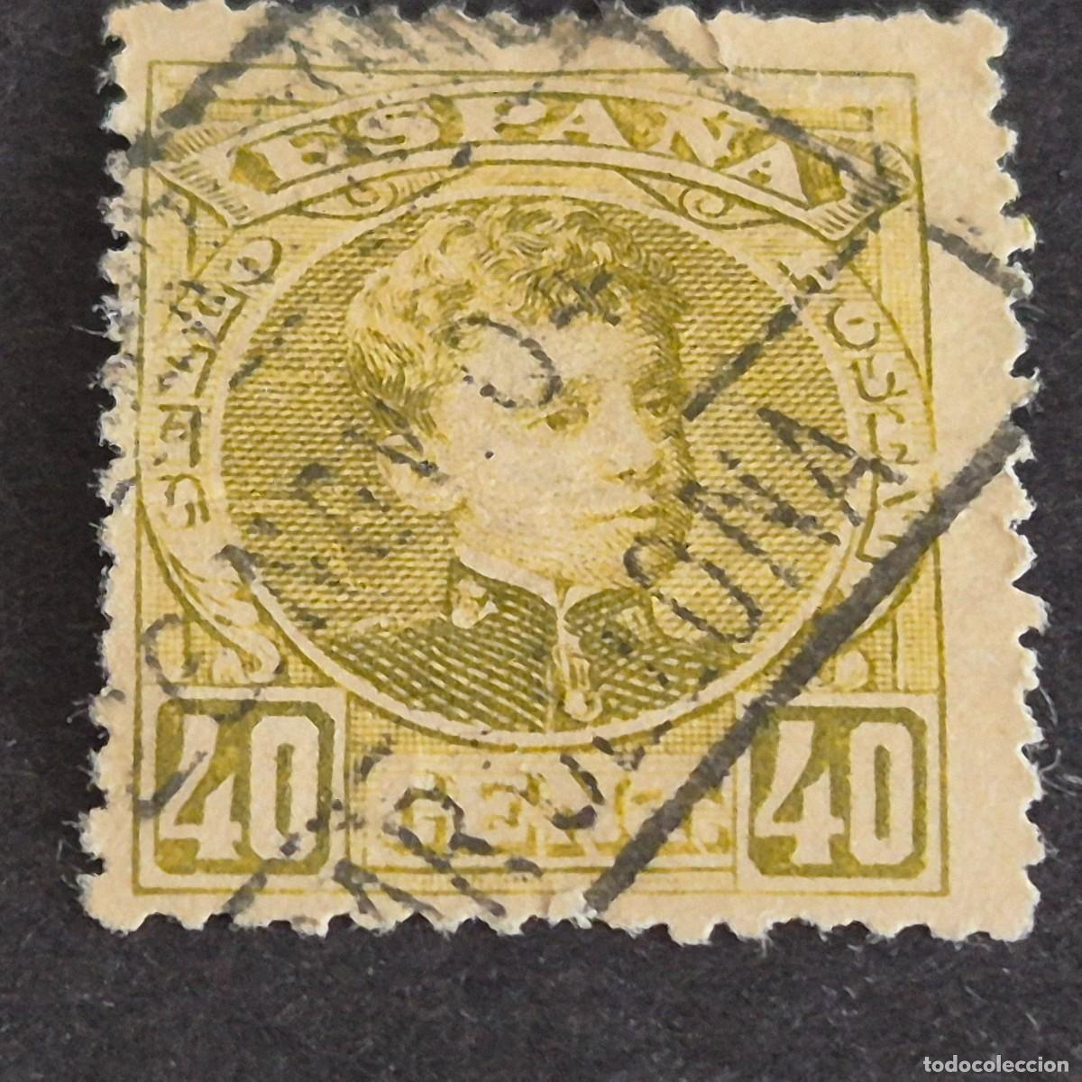 Sellos: ESPA&Ntilde;A, 1901, ALFONSO XIII, EDIFIL 250, MATASELLO FECHADOR, ( LOTE AR )