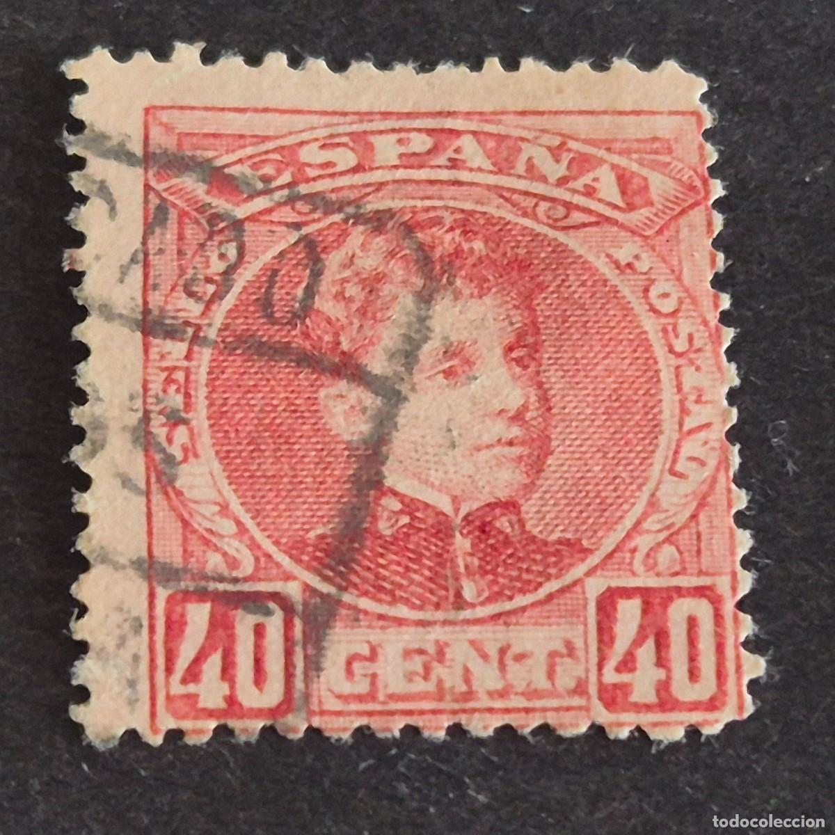 Sellos: ESPA&Ntilde;A, 1901, ALFONSO XIII, EDIFIL 251, MATASELLO FECHADOR, N&ordm; DE SERIE BAJO, ( LOTE AR )