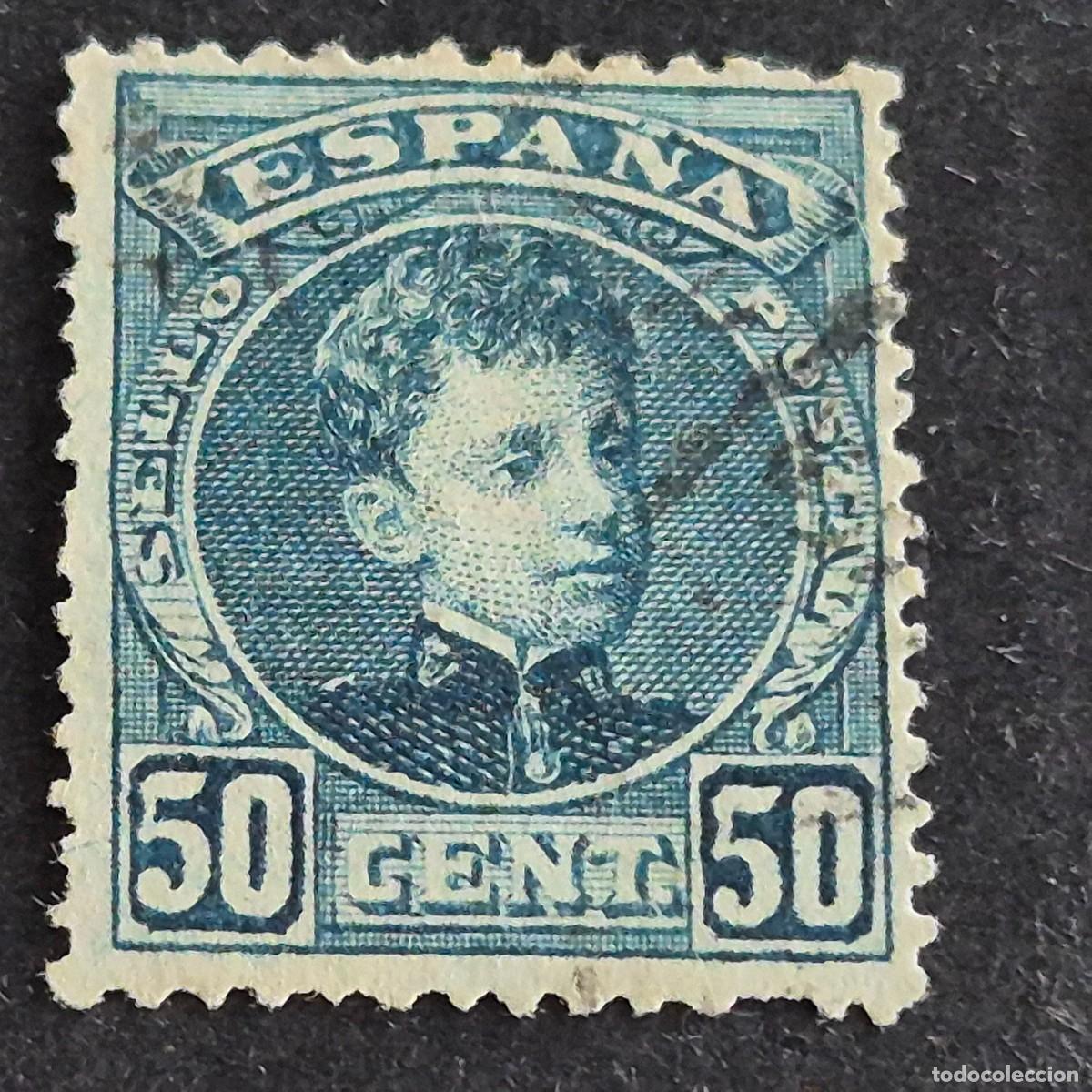 Sellos: ESPA&Ntilde;A, 1901, ALFONSO XIII, EDIFIL 252, MATASELLO FECHADOR, ( LOTE AR )