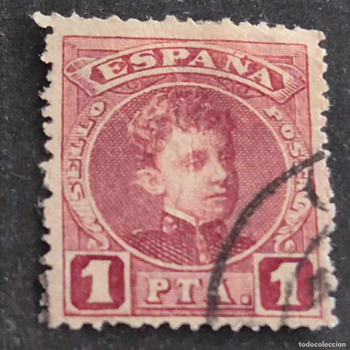 Sellos: ESPA&Ntilde;A, 1901, ALFONSO XIII, EDIFIL 253, MATASELLO FECHADOR, ( LOTE AR )